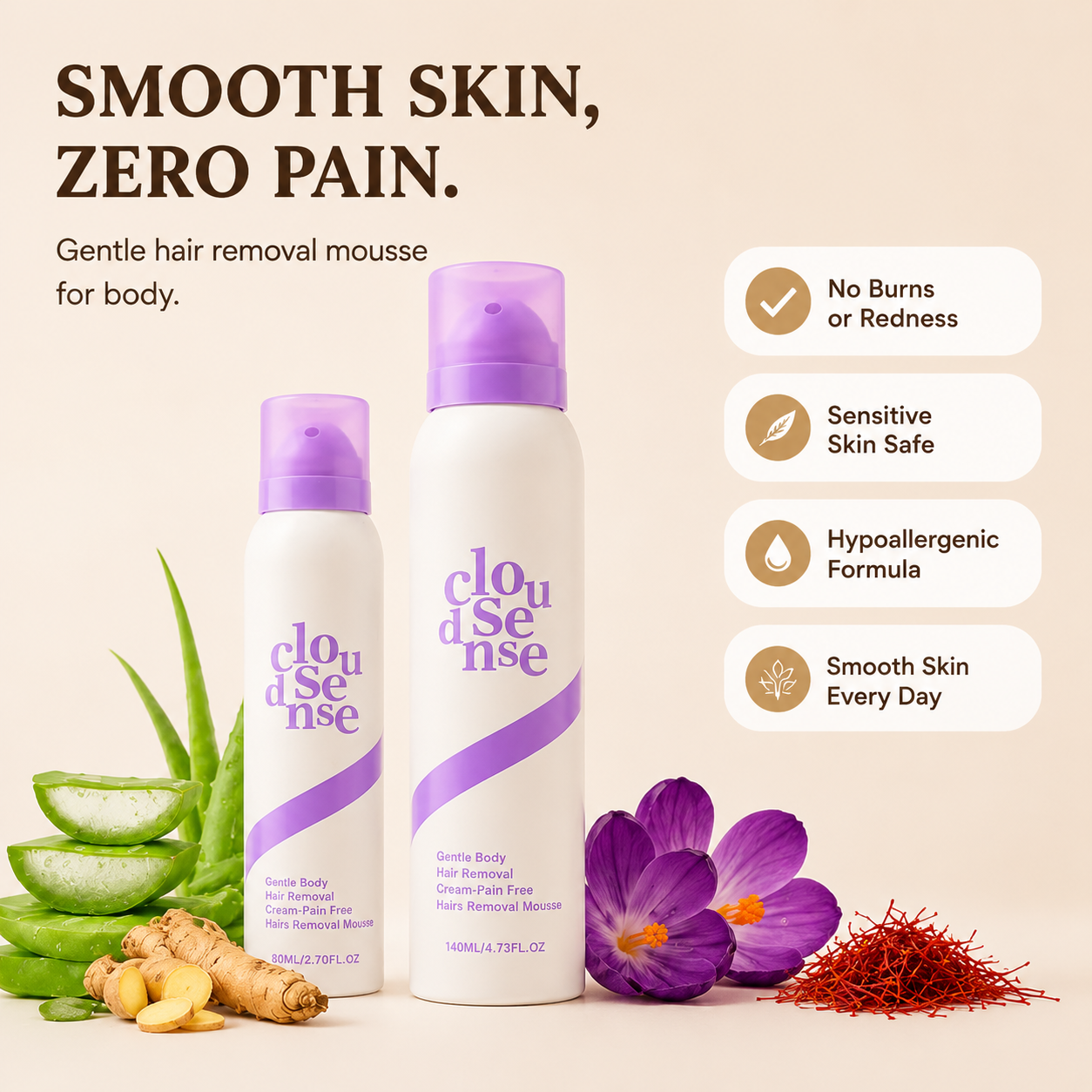 Gentle Hair Removal Body Spray