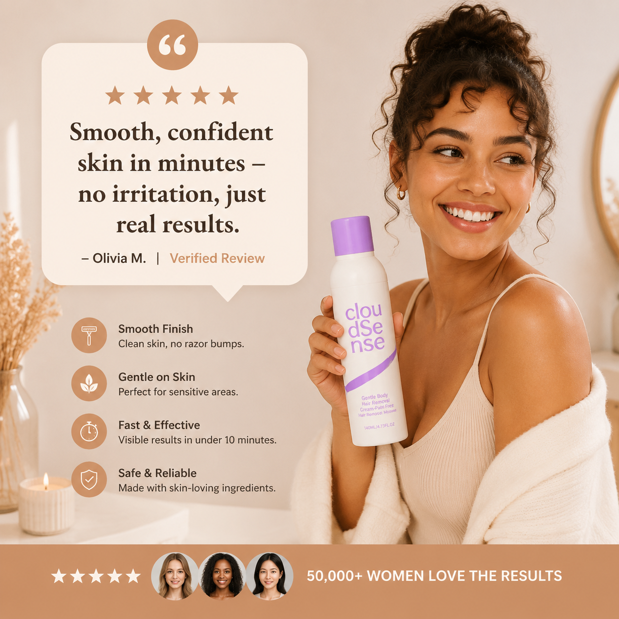 Gentle Hair Removal Body Spray
