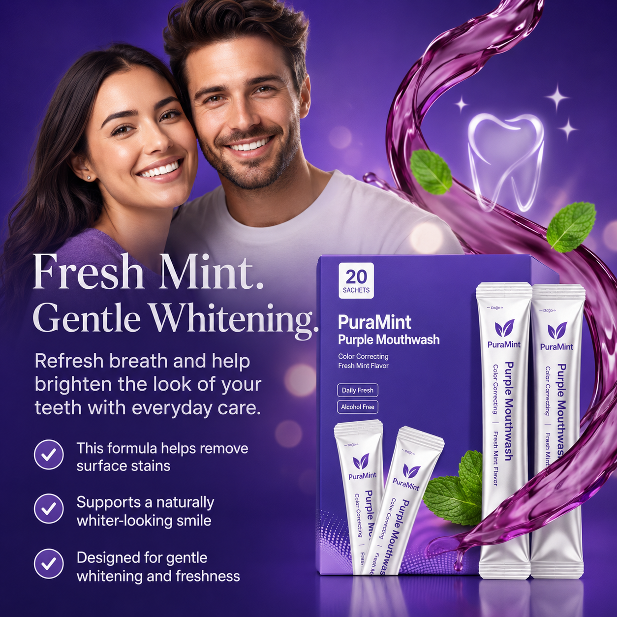 Purple Mouthwash for Oral Hygiene
