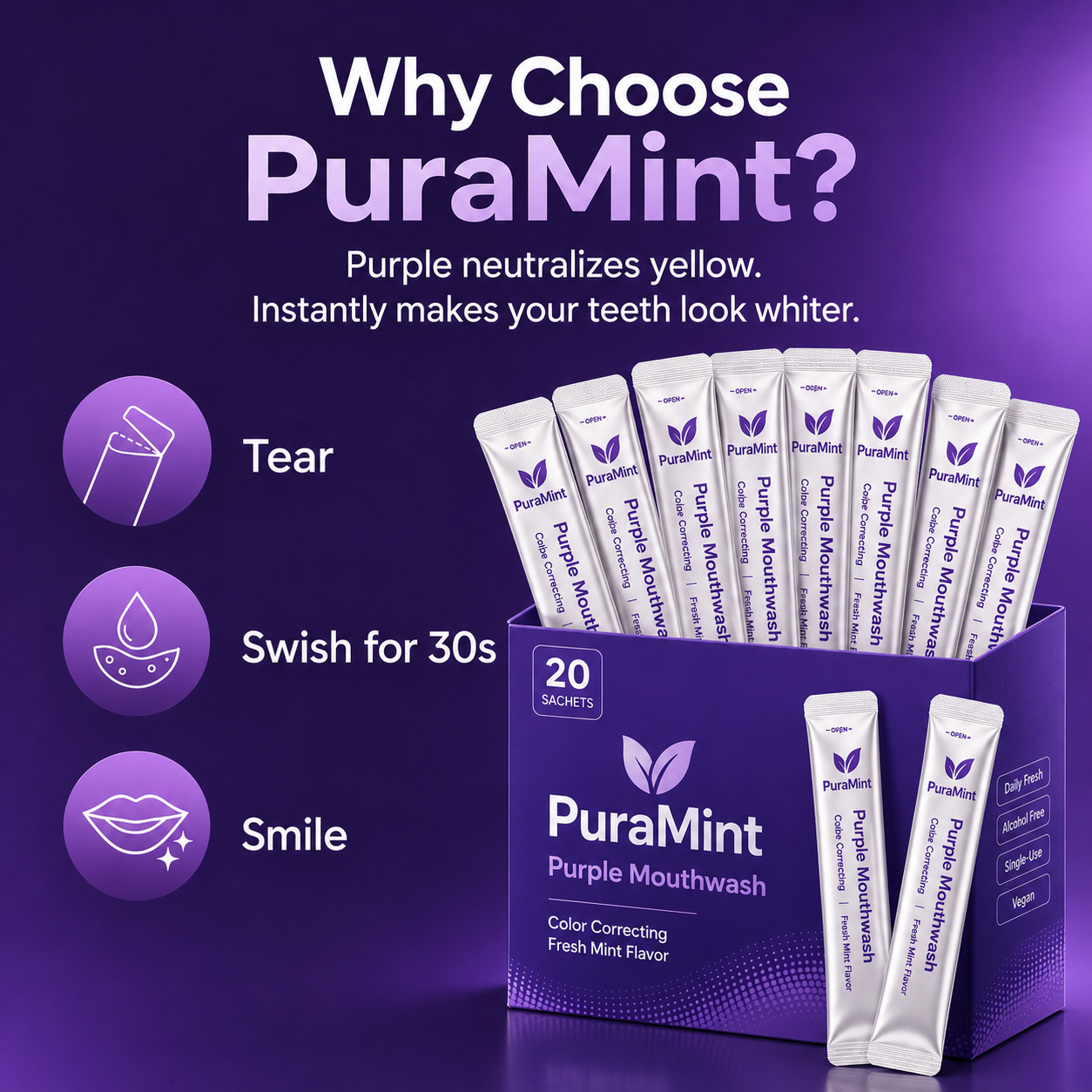 Purple Mouthwash for Oral Hygiene